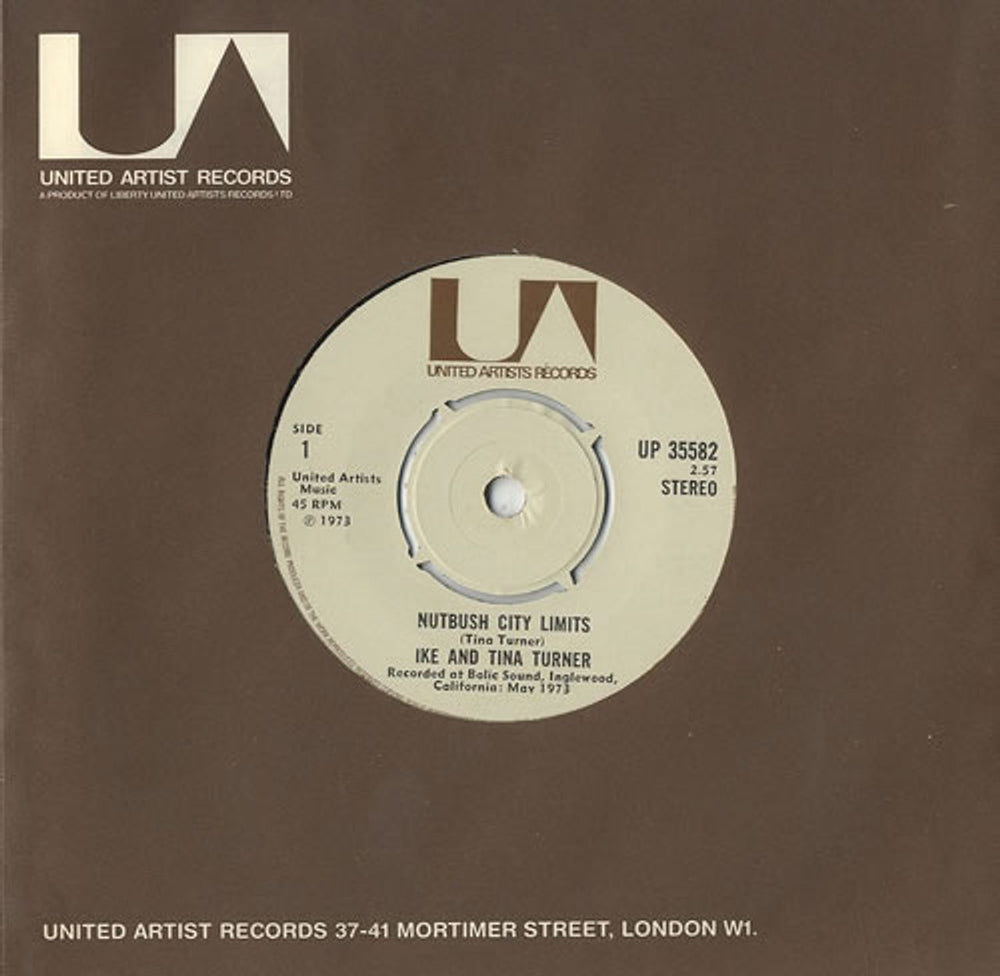 Ike & Tina Turner Nutbush City Limits UK 7" vinyl single (7 inch record / 45) UP35582