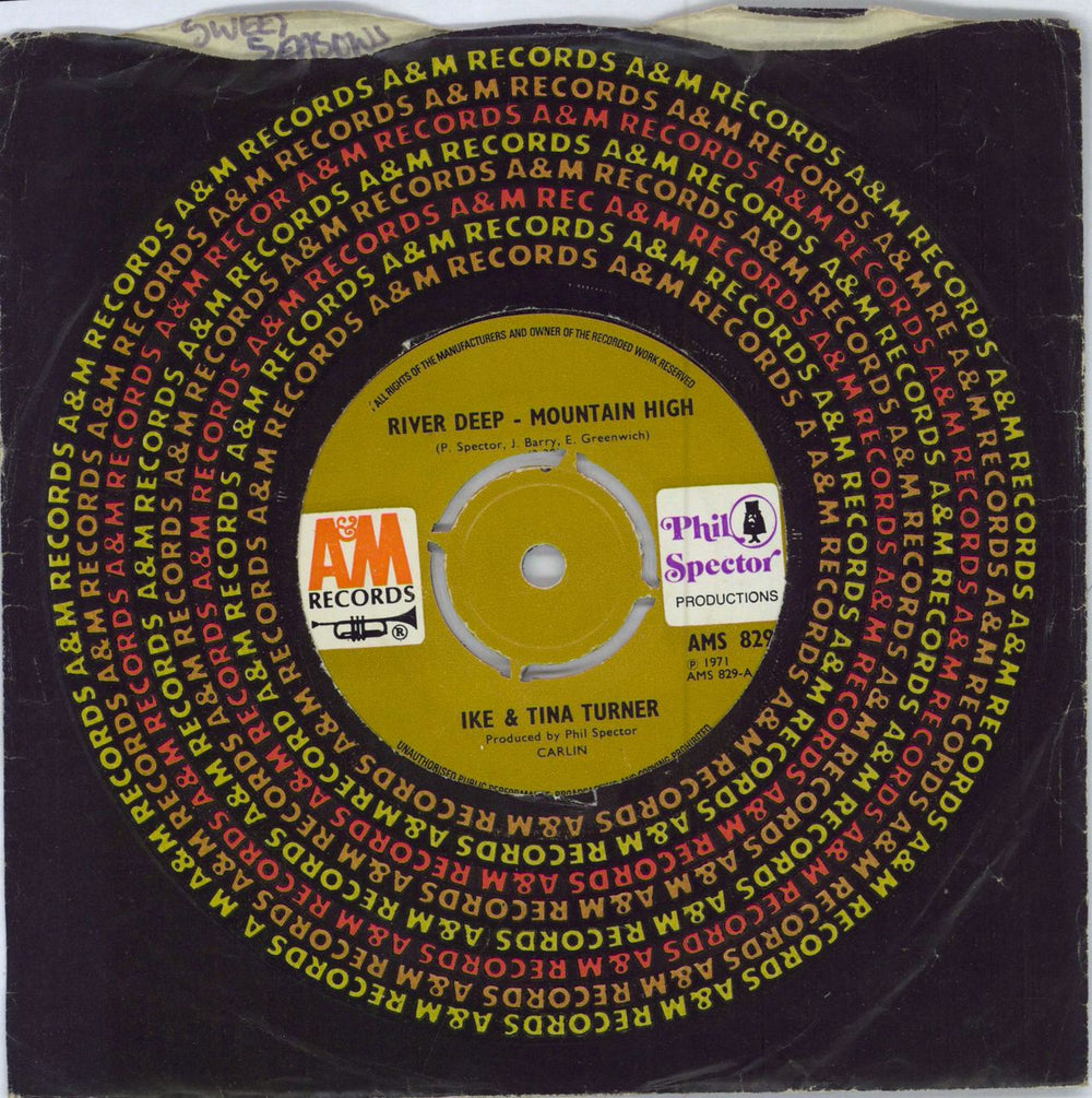 Ike & Tina Turner River Deep - Mountain High UK 7" vinyl single (7 inch record / 45) AMS829