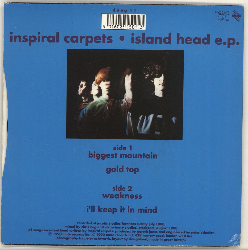 Inspiral Carpets Island Head E.P. UK 7" vinyl single (7 inch record / 45) INS07IS109965