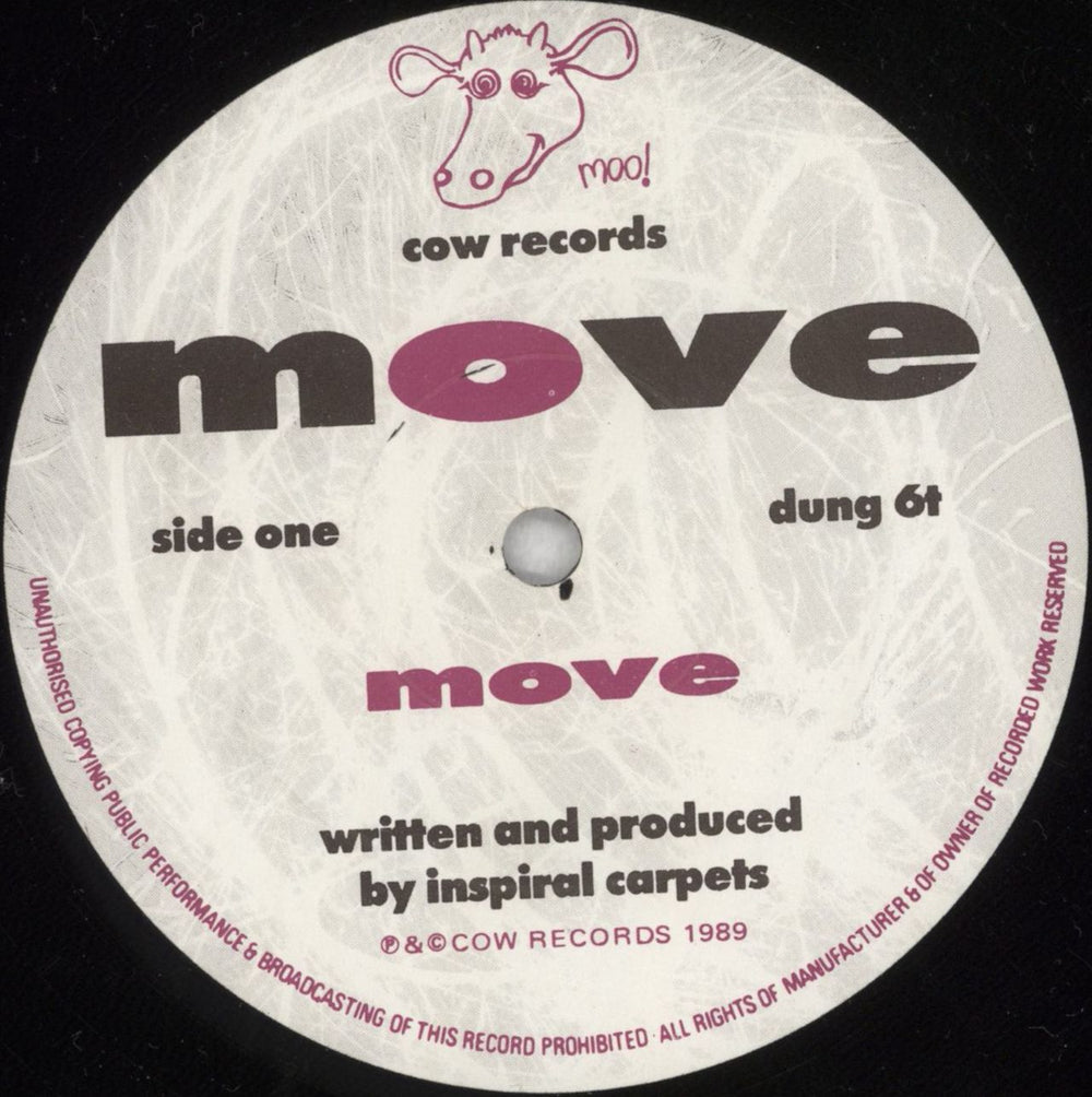 Inspiral Carpets Move - Autographed + Newsletter Three UK 12" vinyl single (12 inch record / Maxi-single) INS12MO825310