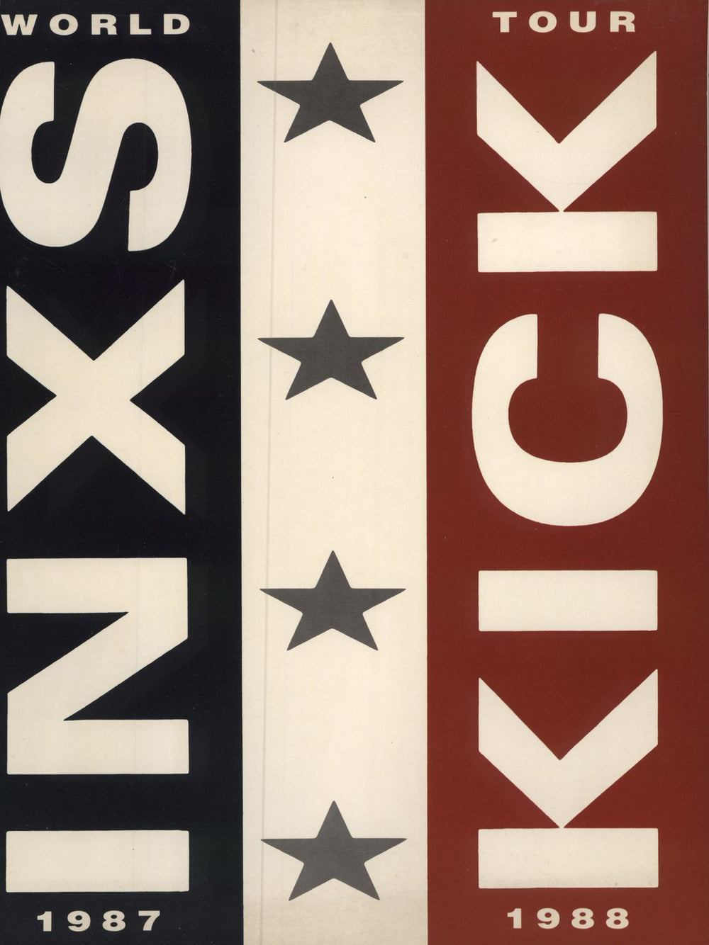 Inxs Kick Tour 1987/88 + Ticket Stub US tour programme PROGRAMME + TICKET