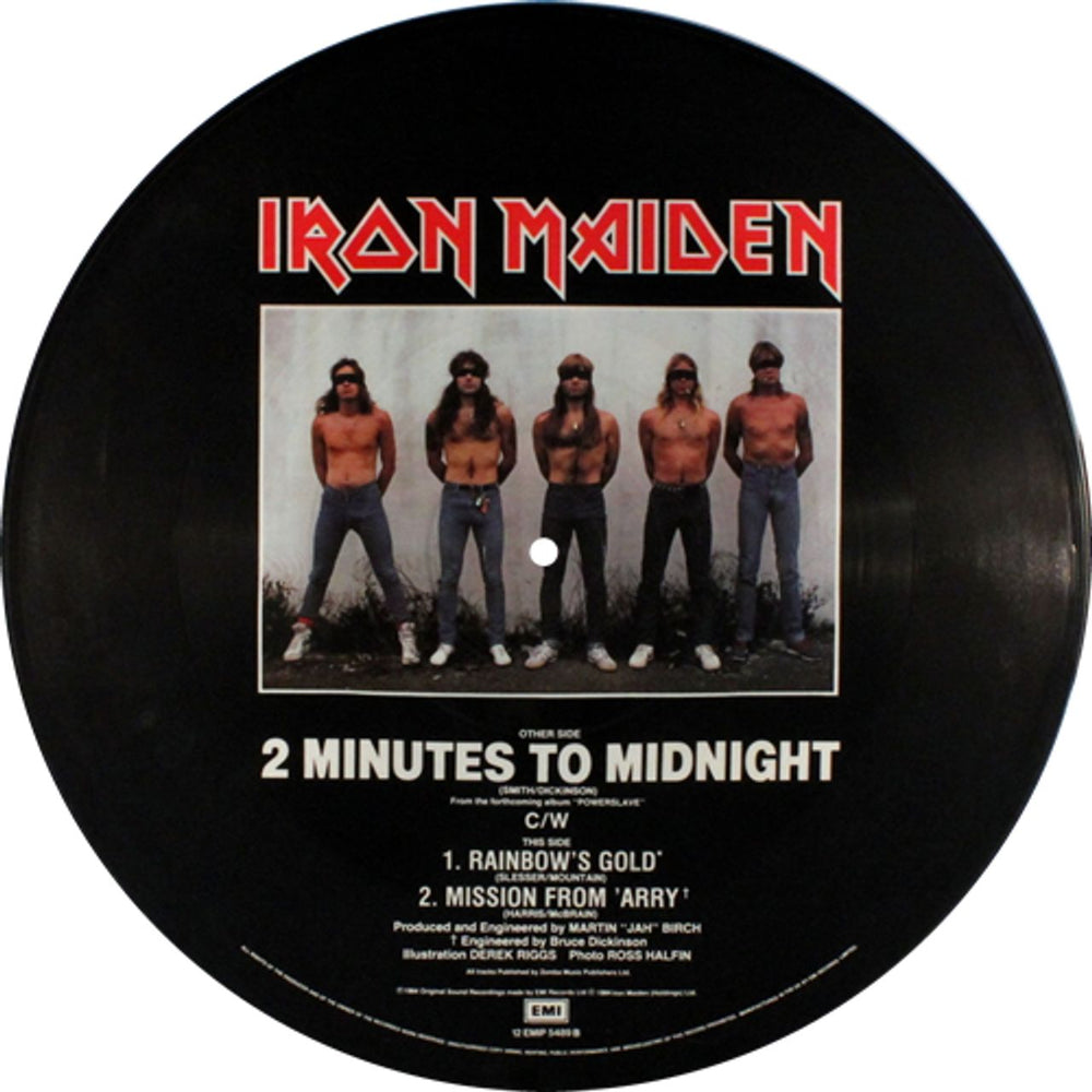 Iron Maiden 2 Minutes To Midnight UK 12" vinyl picture disc (12 inch picture record) IRO2PMI00694