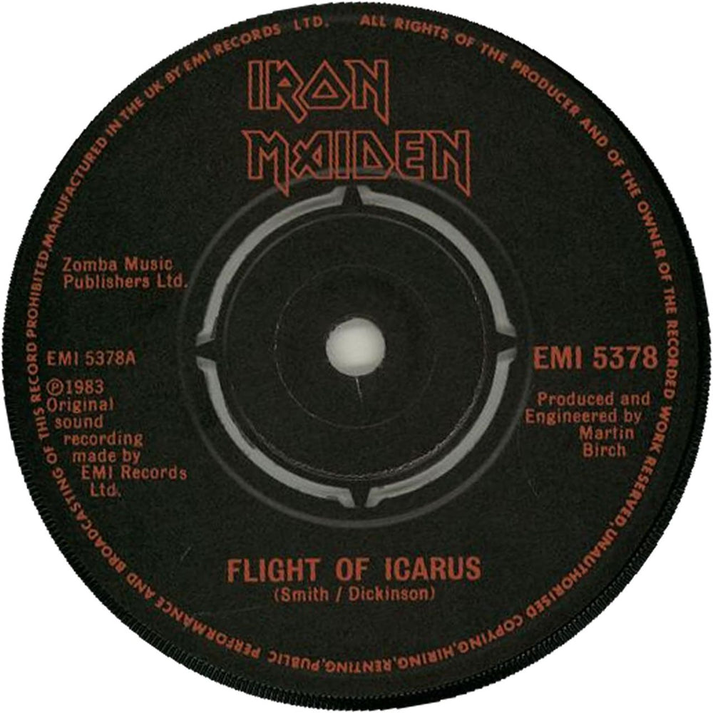 Iron Maiden Flight Of Icarus - P/S UK 7" vinyl single (7 inch record / 45) IRO07FL654042