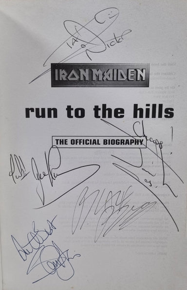 Iron Maiden Run To The Hills - 1st - Autographed UK book IROBKRU829854