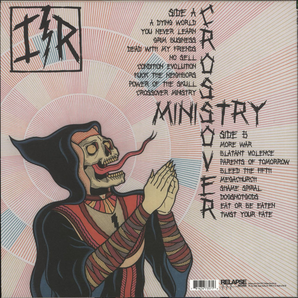 Iron Reagan Crossover Ministry US vinyl LP album (LP record)