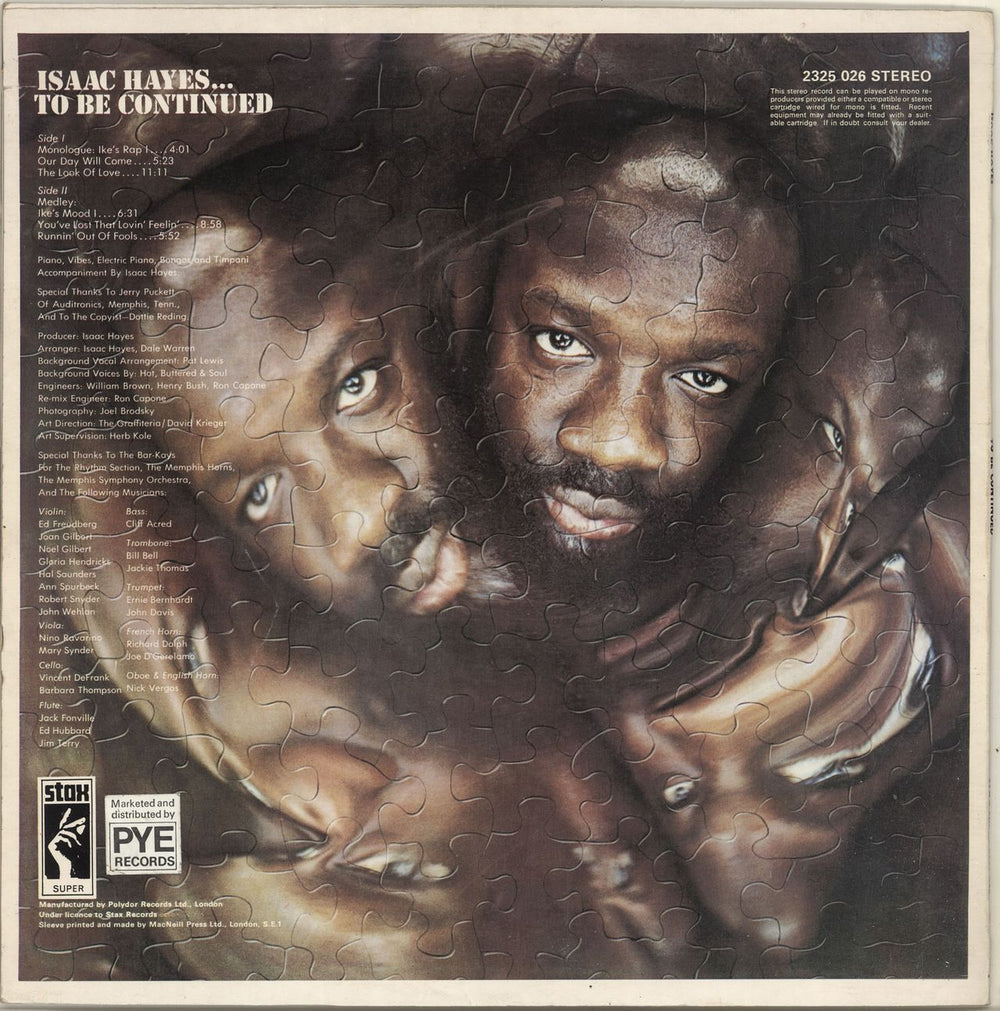 Isaac Hayes ... To Be Continued - EX UK vinyl LP album (LP record)