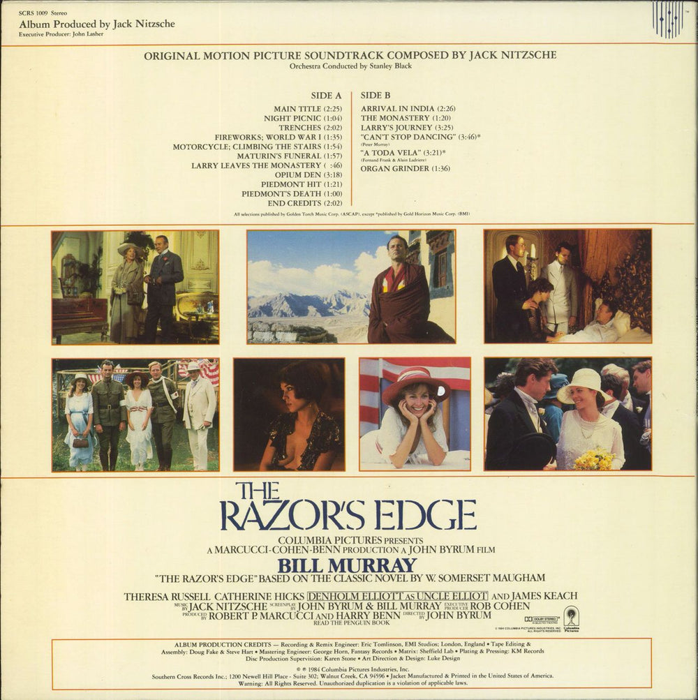 Jack Nitzsche The Razor's Edge US vinyl LP album (LP record)