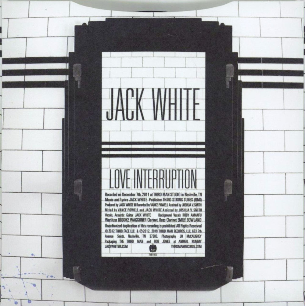 Jack White Love Interruption - 3" Single US 5" vinyl single (5 inch record) 2019