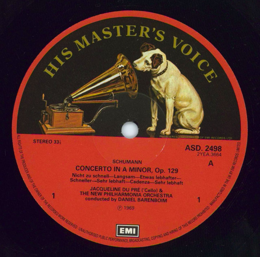 Jacqueline Du Pré & Daniel Barenboim Schumann: Cello Concerto In A Minor/ Saint-Saens: Cello Concerto No. 1 In A Minor UK vinyl LP album (LP record) K9CLPSC770085