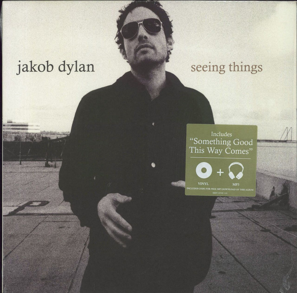 Jakob Dylan Seeing Things + Hype Sticker US vinyl LP album (LP record) 88697023281