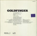 James Bond Goldfinger German vinyl LP album (LP record)