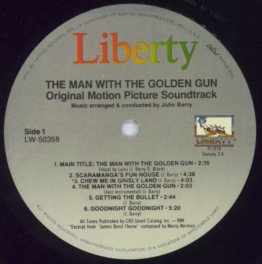 James Bond The Man With The Golden Gun - Shrink US vinyl LP album (LP record) JBDLPTH819186