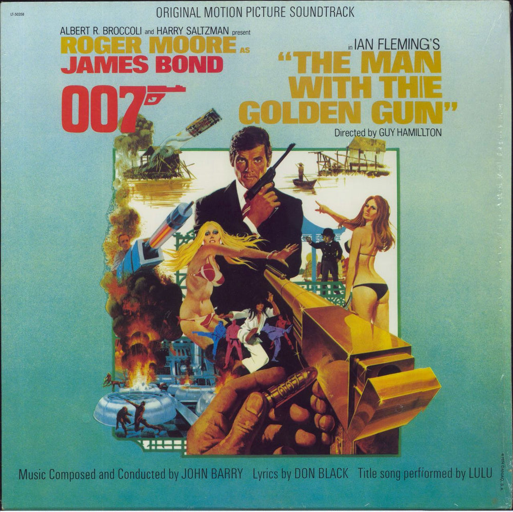 James Bond The Man With The Golden Gun - Shrink US vinyl LP album (LP record) LW-50358