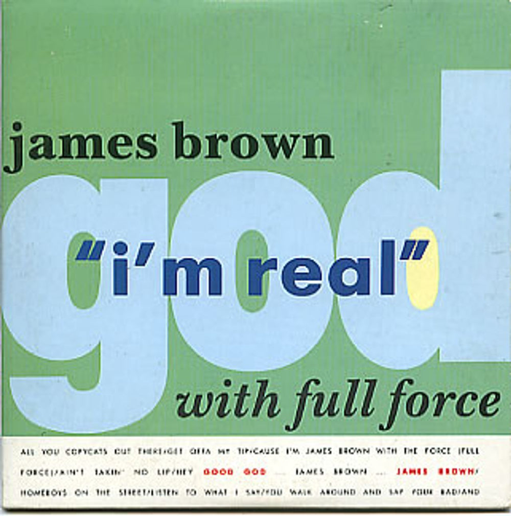 James Brown I'm Real UK CD single (CD5 / 5") JSBCD1