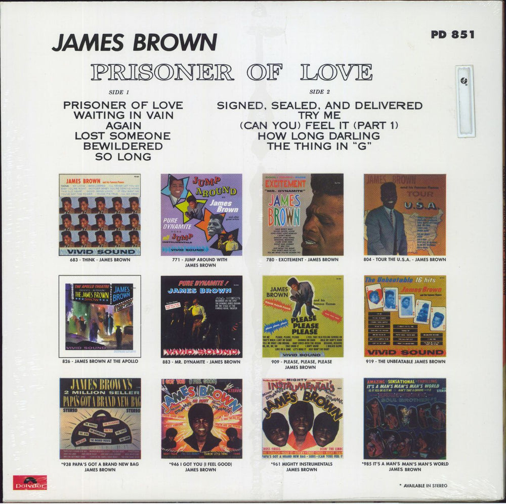 James Brown Prisoner Of Love - Sealed US vinyl LP album (LP record)