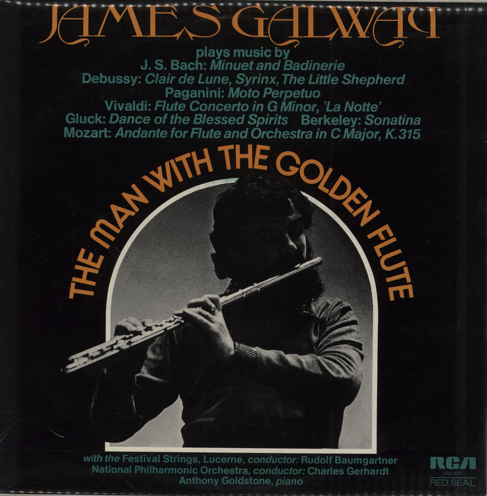 James Galway The Man With The Golden Flute UK vinyl LP album (LP record) LRL15127