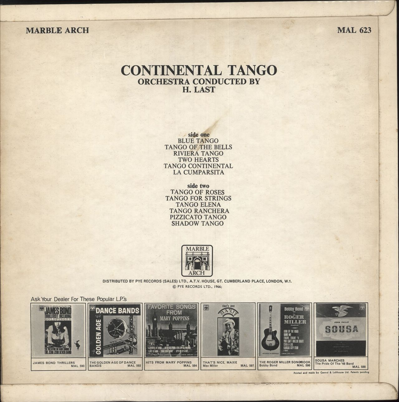 James Last Continental Tango UK Vinyl LP — RareVinyl.com