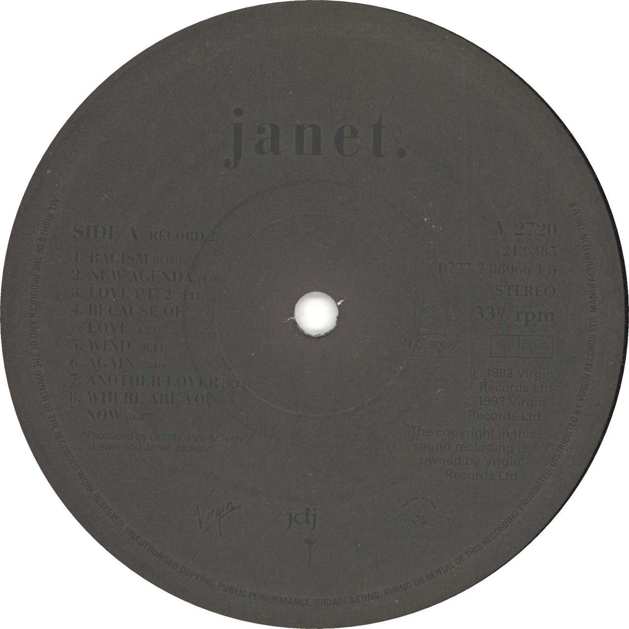 Janet Jackson Janet UK 2-LP vinyl set