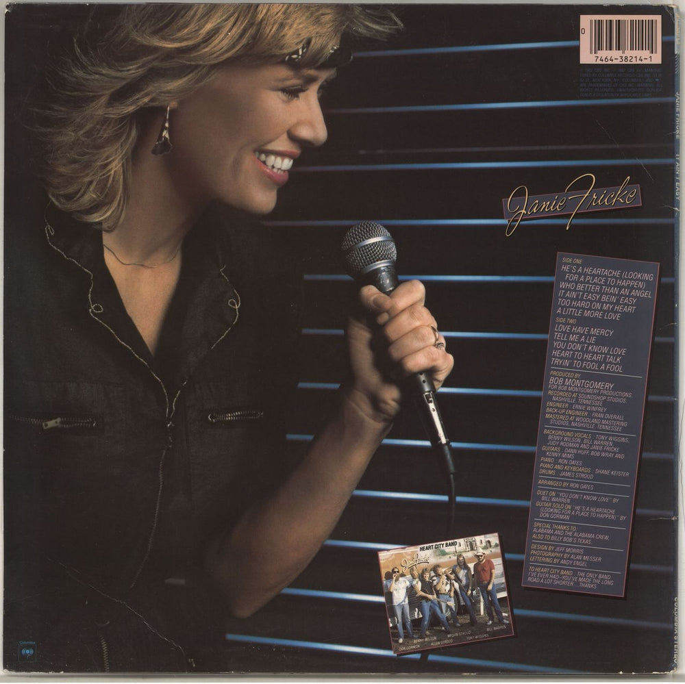 Janie Fricke It Ain't Easy US vinyl LP album (LP record) 074643821414