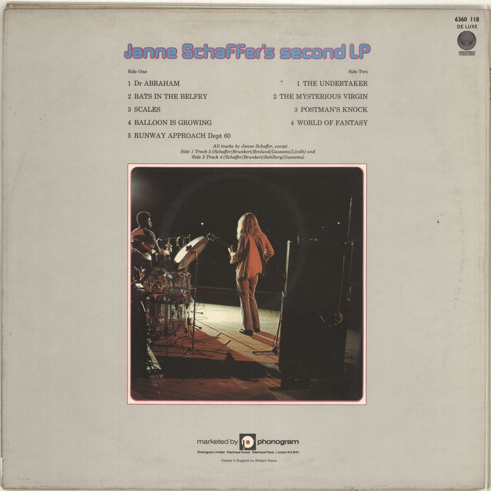 Janne Schaffer Janne Schaffer's Second LP UK vinyl LP album (LP record)