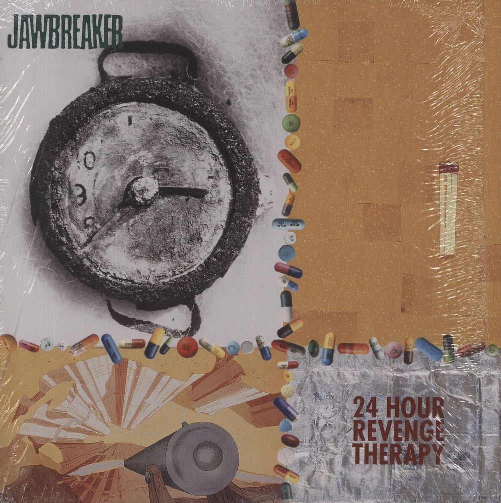 Jawbreaker 24 Hour Revenge Therapy - Clear with Yellow, Blue and Red Swirl Vinyl US vinyl LP album (LP record) BB-010-LP