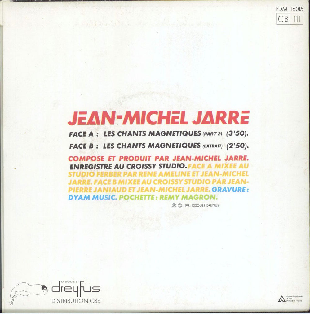 Jean-Michel Jarre Les Chants Magnetiques - Part II French 7" vinyl single (7 inch record / 45)