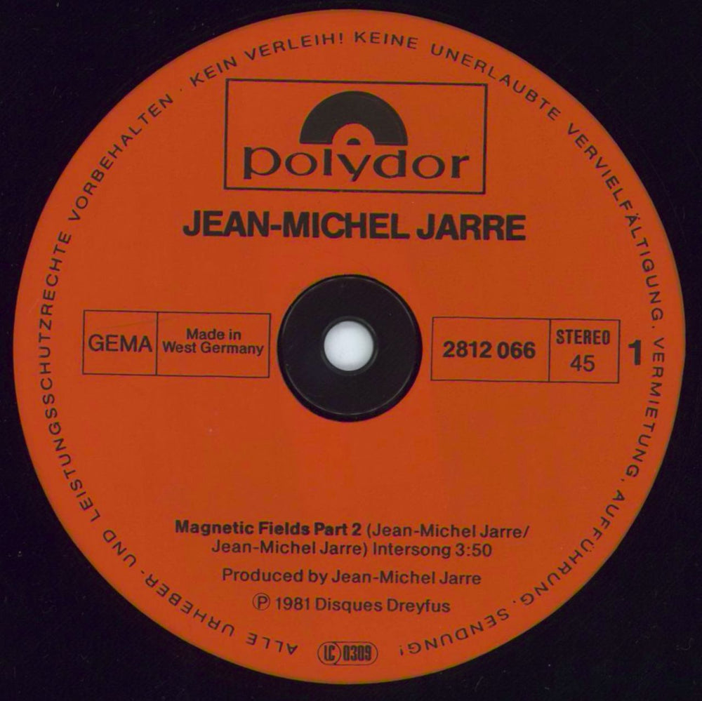 Jean-Michel Jarre Magnetic Fields Part 2 German Promo 12" vinyl single (12 inch record / Maxi-single) JMJ12MA13298