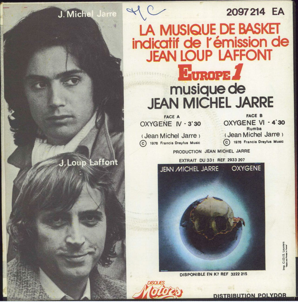 Jean-Michel Jarre Oxygene - Basketball Boot 'Laffont' French 7" vinyl single (7 inch record / 45)