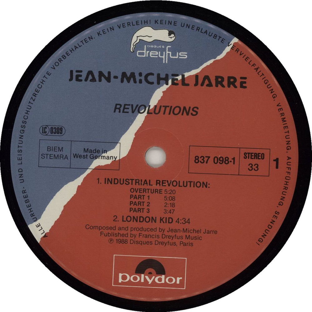 Jean-Michel Jarre Revolutions German vinyl LP album (LP record) JMJLPRE378500