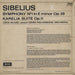 Jean Sibelius Symphony No. 1 / Karelia Suite - 2nd UK vinyl LP album (LP record)