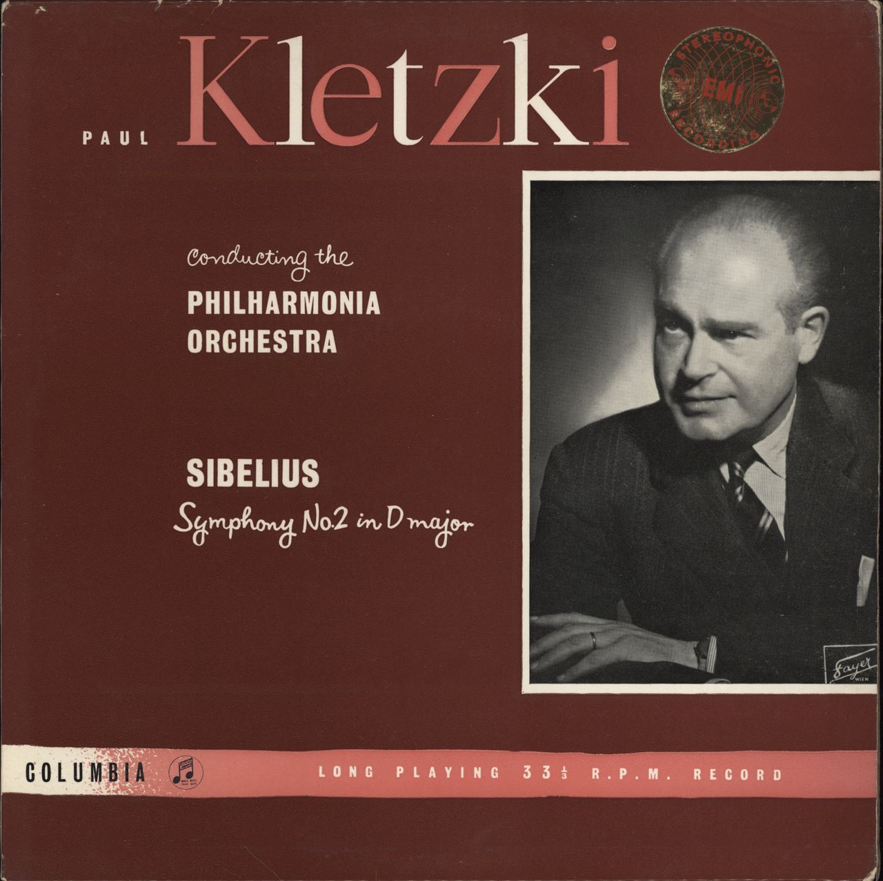 Jean Sibelius Symphony No. 2 in D Major Op. 43 UK vinyl LP album (LP record) SAX2280