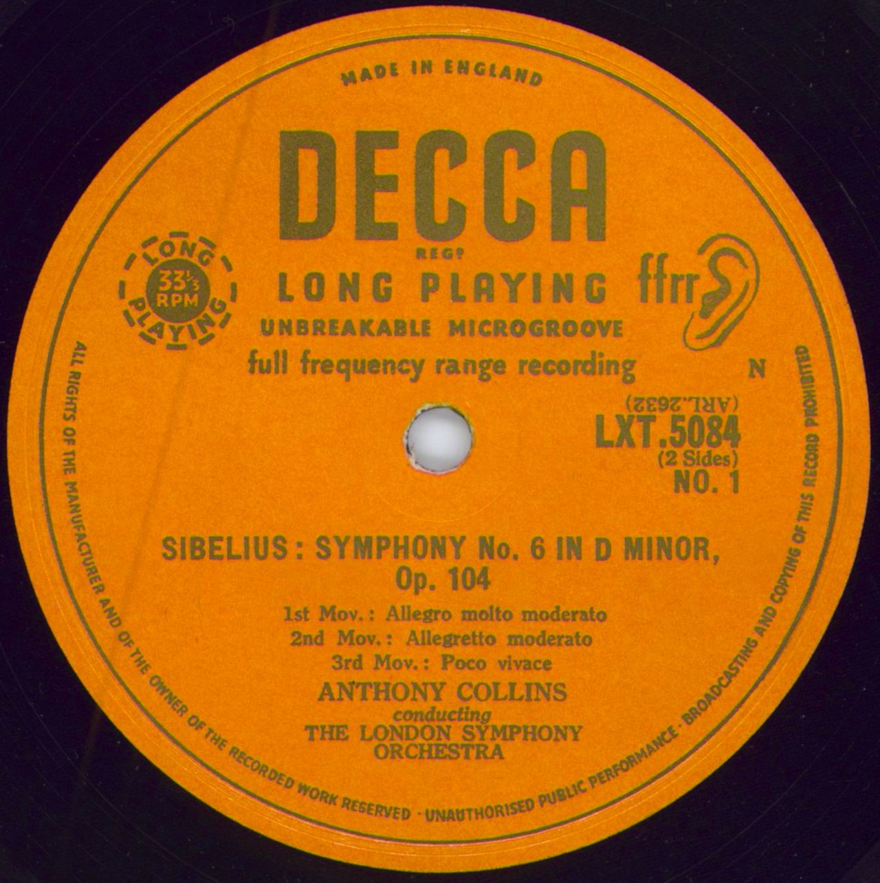 Jean Sibelius Symphony No. 6 In D Minor, Opus 104 / Pelléas Et Mélisande Suite, Opus 46 - 1st UK vinyl LP album (LP record) SE3LPSY786412