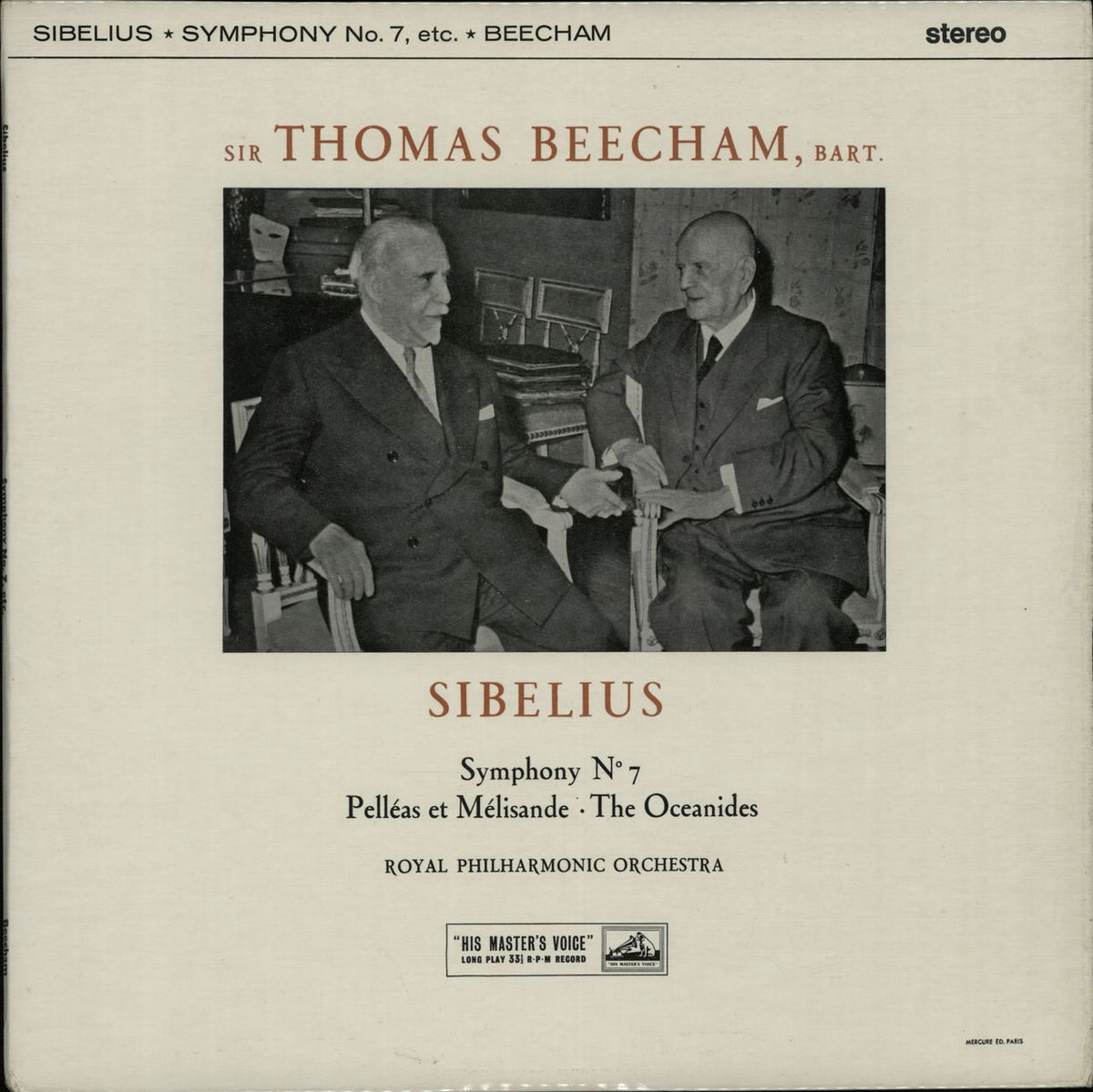 Jean Sibelius Symphony No. 7 / Pelléas et Mélisande / The Oceanides