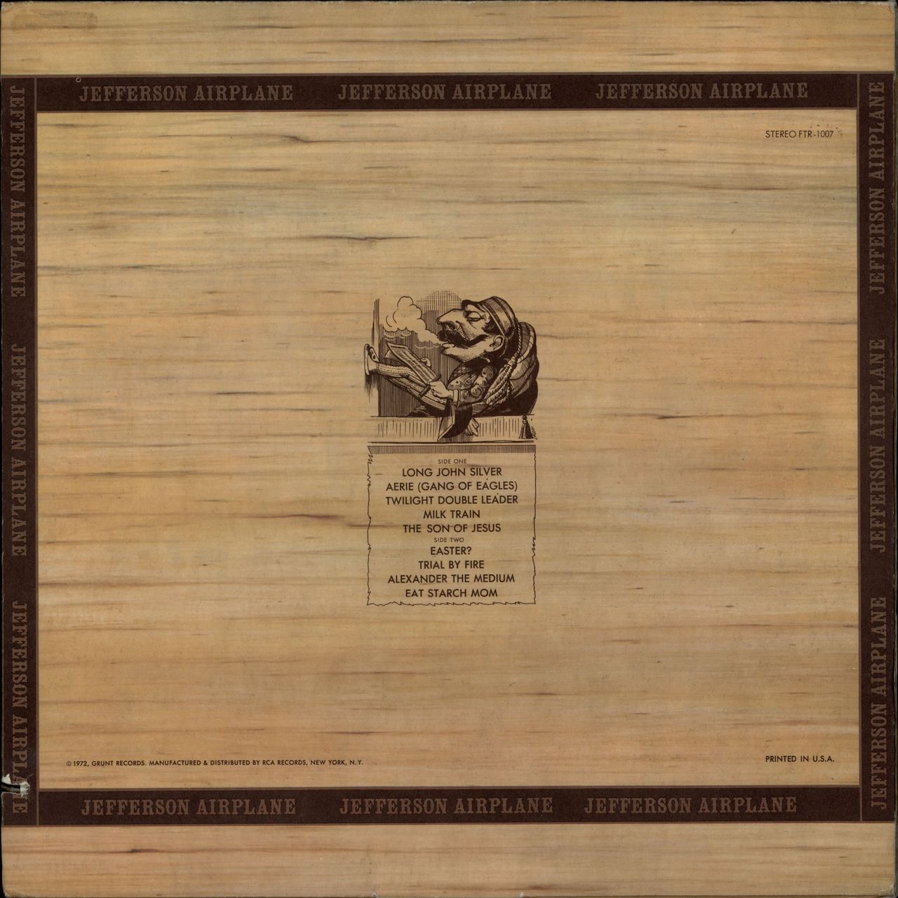Jefferson Airplane Long John Silver - deletion cut US vinyl LP album (LP record)