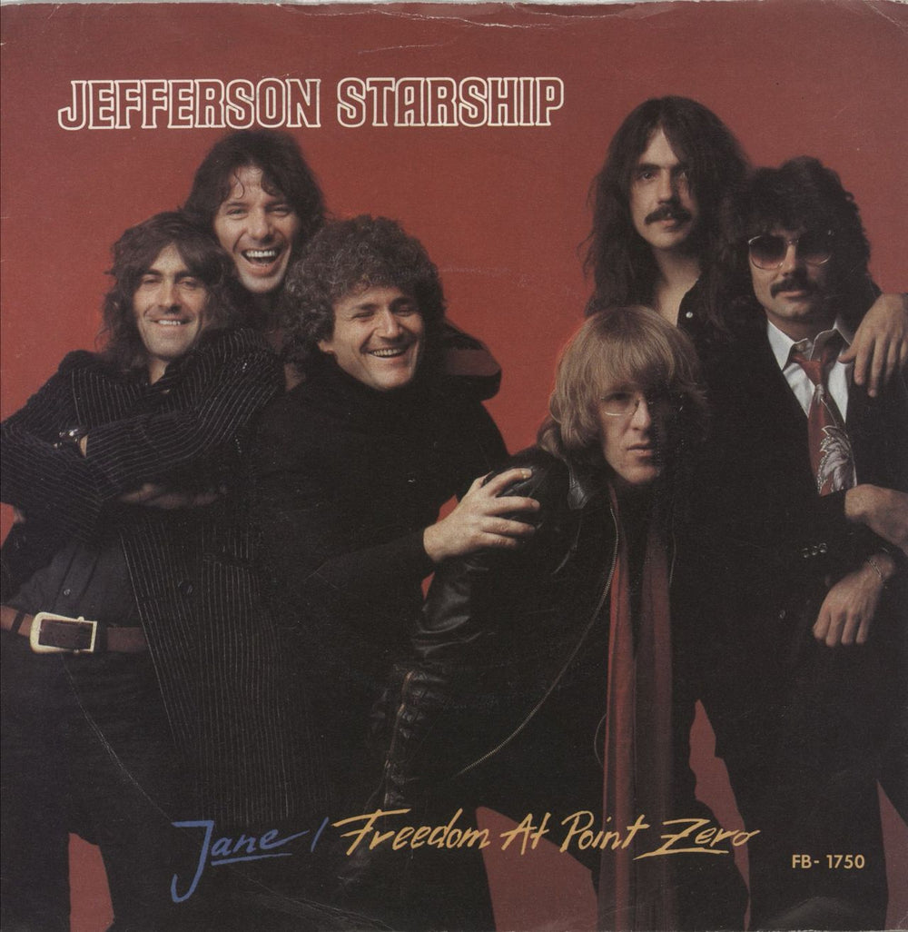 Jefferson Starship Jane - 4prong + Sleeve UK 7" vinyl single (7 inch record / 45) FB1750