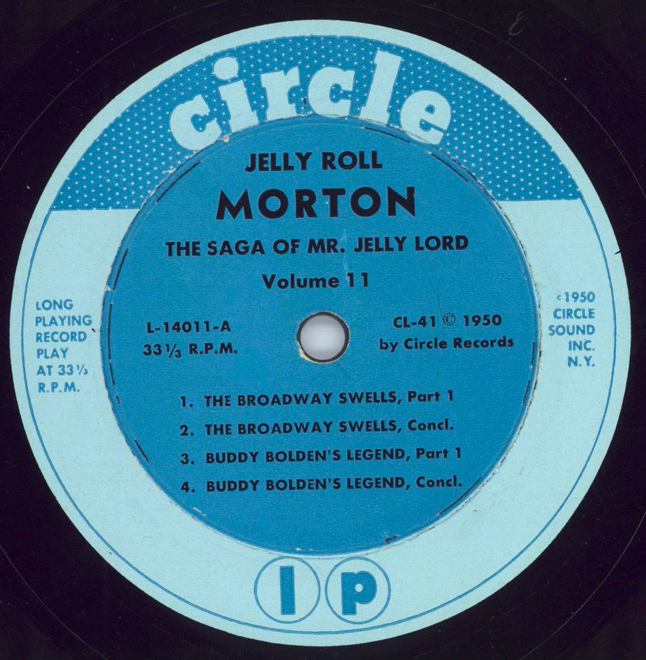 Jelly Roll Morton The Saga Of Mr. Jelly Lord - Vol. XI (In New Orleans) US vinyl LP album (LP record) JR6LPTH778526
