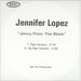 Jennifer Lopez Jenny From The Block UK Promo CD-R acetate CDR ACETATE