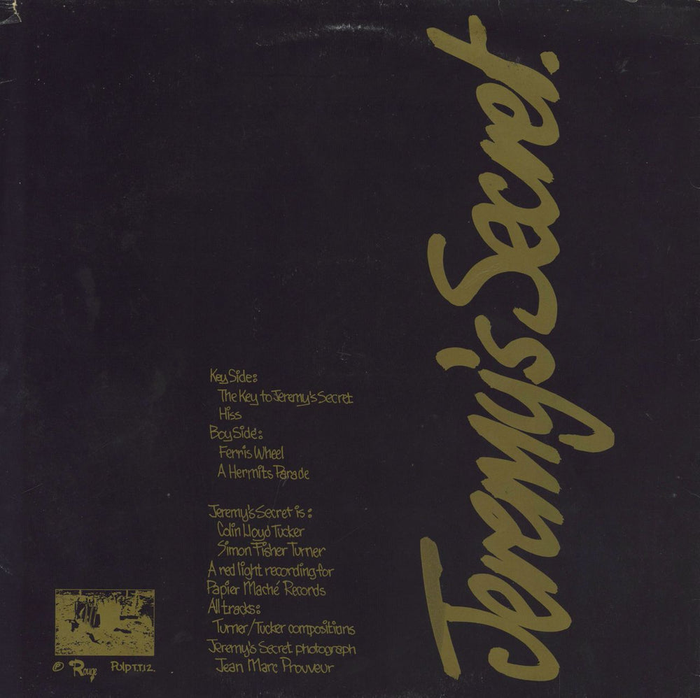 Jeremy's Secret The Key To Jeremy's Secret UK 12" vinyl single (12 inch record / Maxi-single)