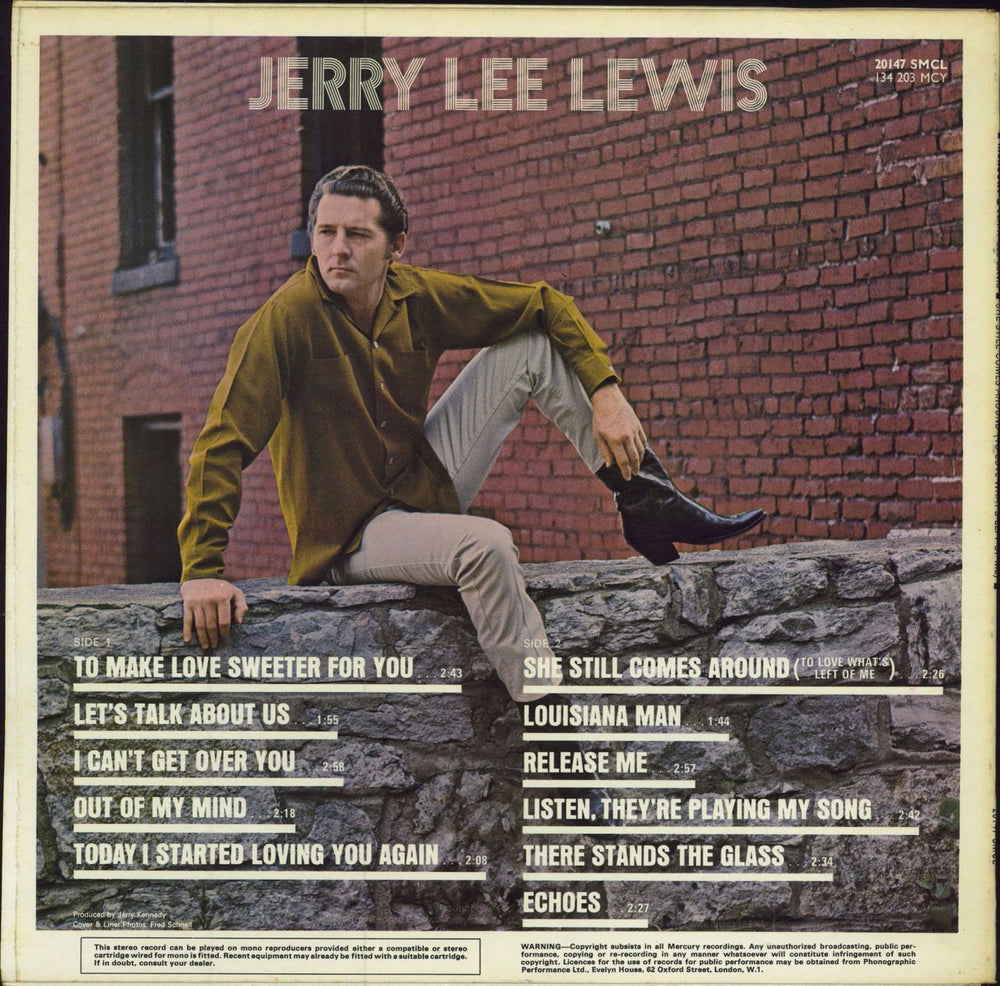 Jerry Lee Lewis She Still Comes Arond(To Love What's Left Of Me) UK vinyl LP album (LP record)