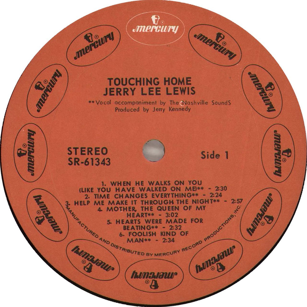 Jerry Lee Lewis Touching Home US vinyl LP album (LP record) JLLLPTO718633