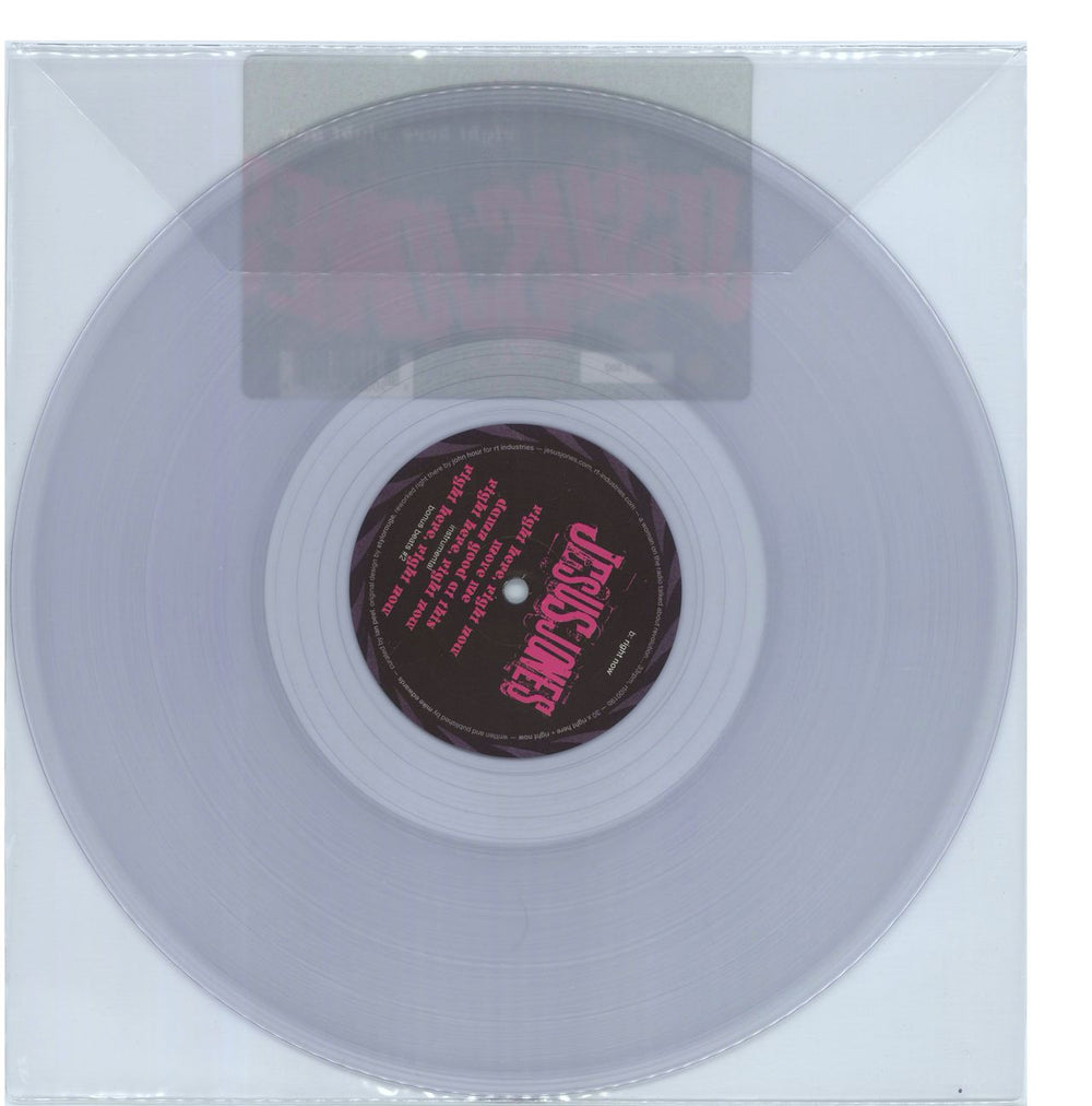 Jesus Jones Right Here Right Now - RSD 2021 - Clear Vinyl UK 12" vinyl single (12 inch record / Maxi-single) JEJ12RI770128