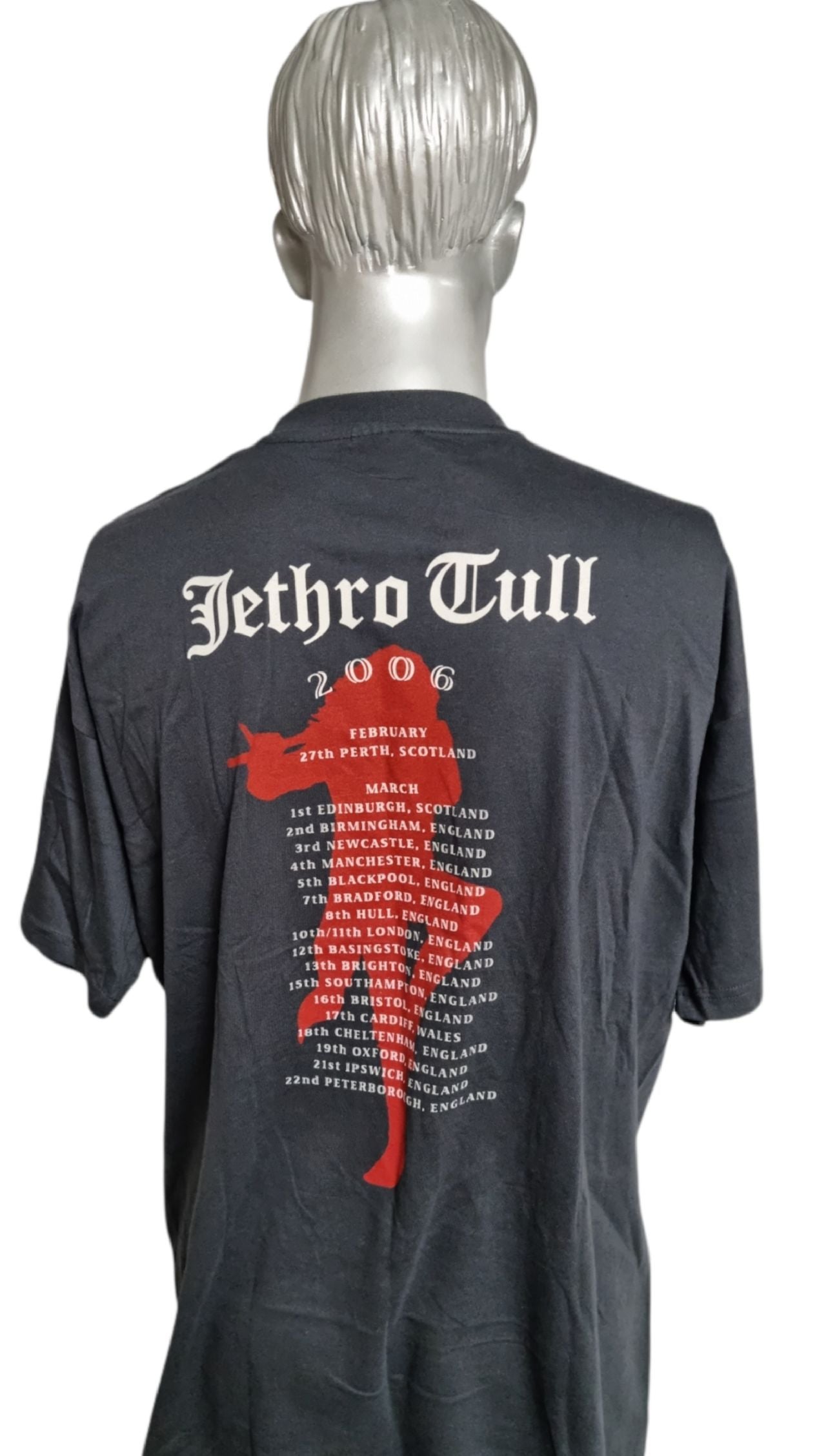 på trods af rent Flipper Jethro Tull 2006 Tour - Aqualung UK T-shirt — RareVinyl.com