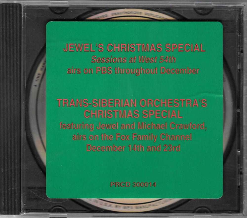Jewel Christmas Sampler US Promo CD single (CD5 / 5") PRCD300014