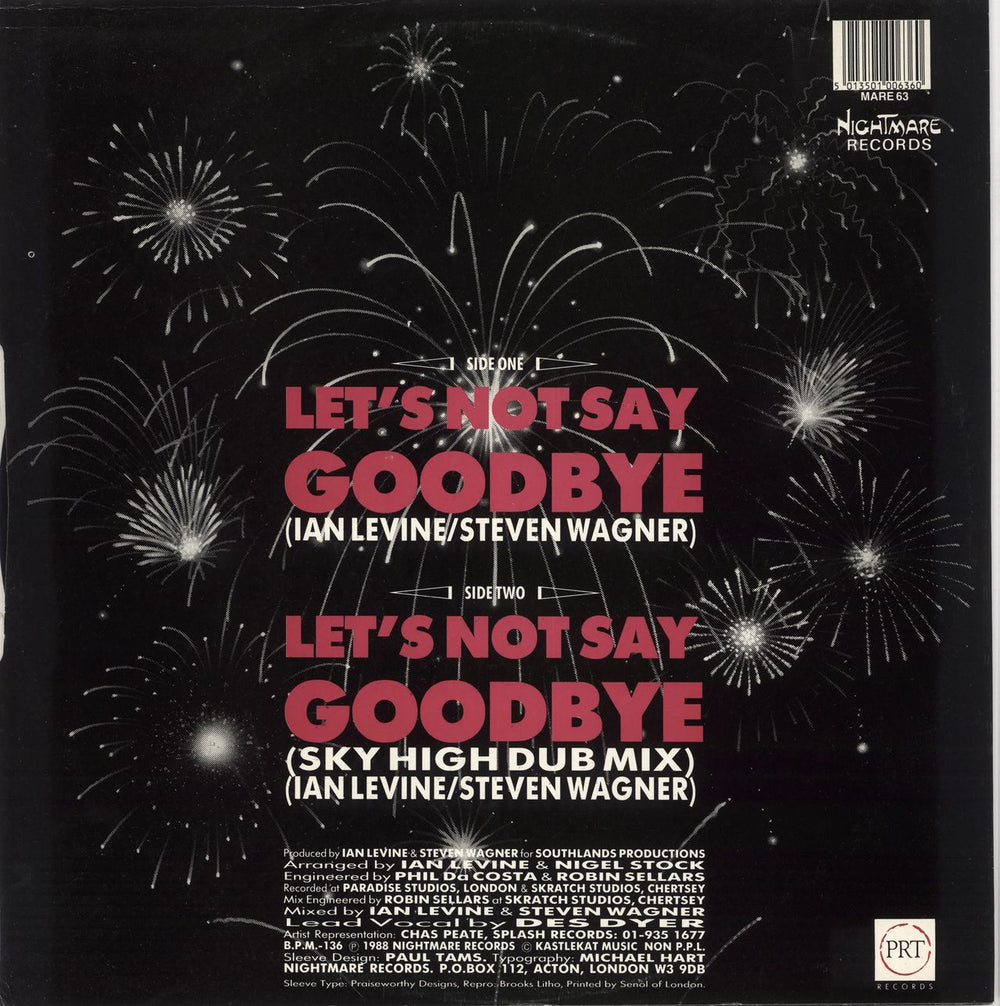 Jigsaw (UK) Let's Not Say Goodbye UK 12" vinyl single (12 inch record / Maxi-single) 5013501006360