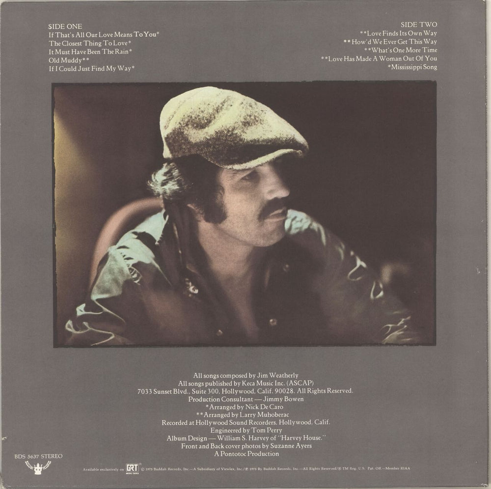 Jim Weatherly Magnolias & Misfits US vinyl LP album (LP record)