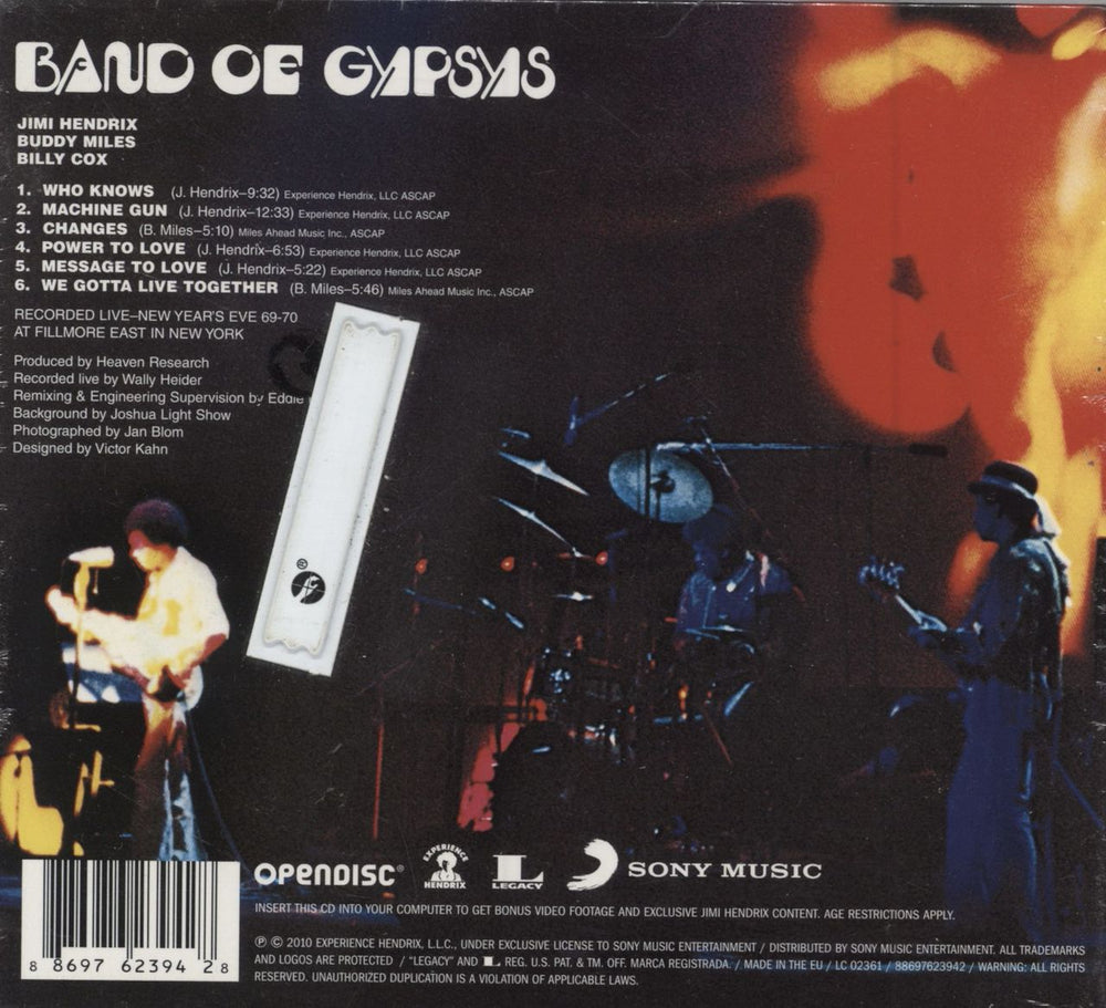 Jimi Hendrix Band Of Gypsys - Sealed UK CD album (CDLP)