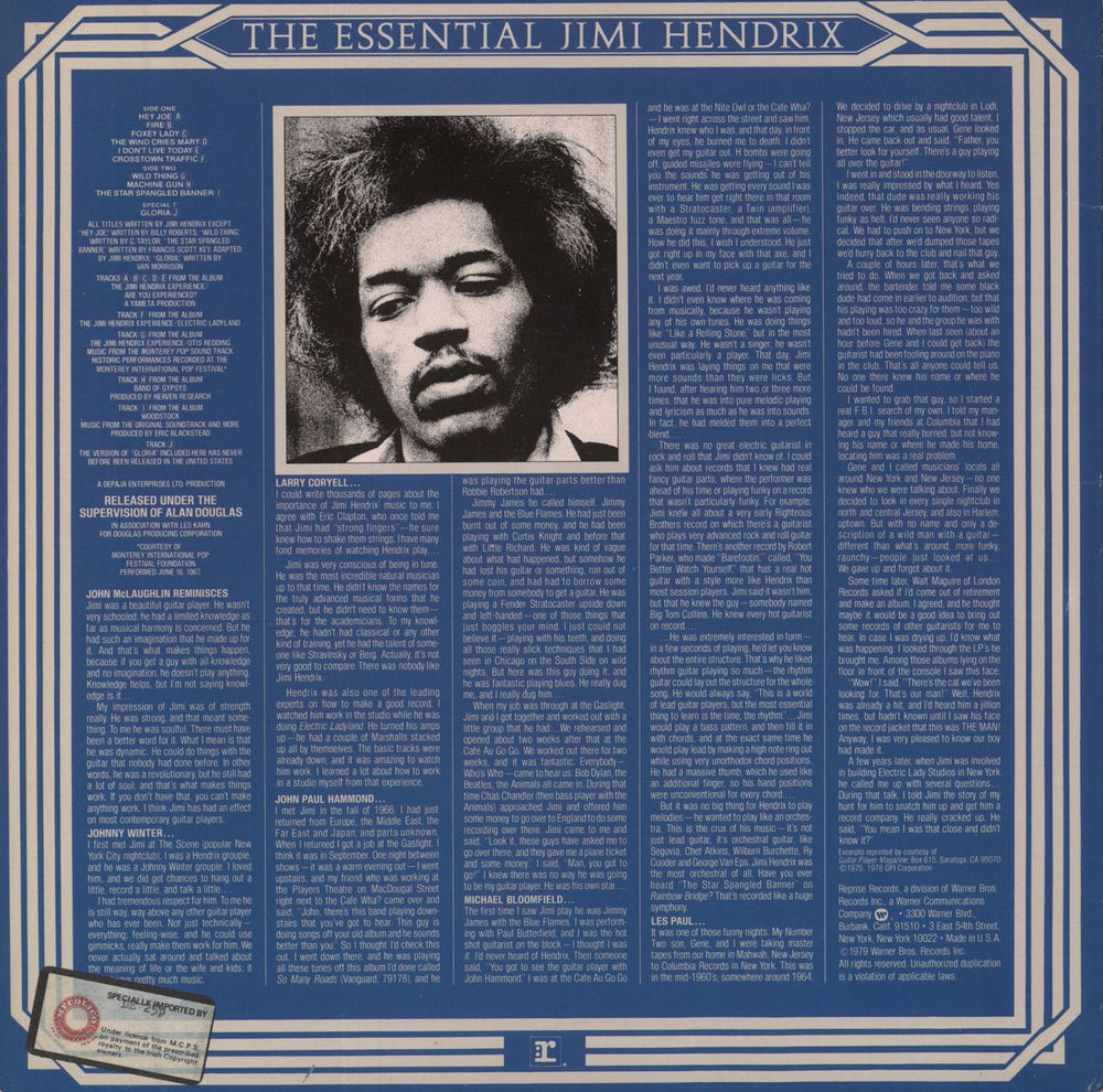 Jimi Hendrix The Essential Jimi Hendrix Vol.2 US vinyl LP album (LP record)