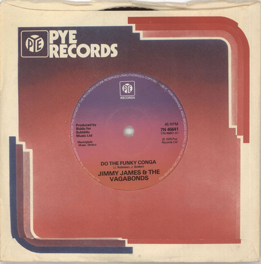 Jimmy James & The Vagabonds Do The Funky Conga UK 7" vinyl single (7 inch record / 45) 7N45641
