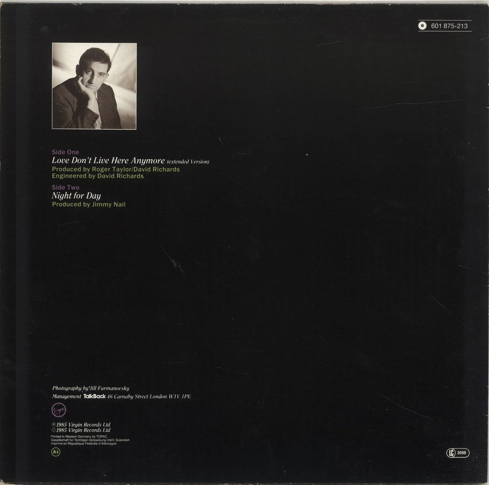 Jimmy Nail Love Don't Live Here Anymore (Extended Version) German 12" vinyl single (12 inch record / Maxi-single)