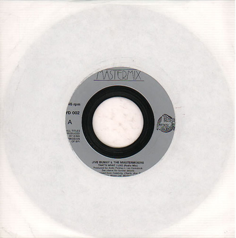 Jive Bunny That's What I Like - Jukebox UK 7" vinyl single (7 inch record / 45) MFD002